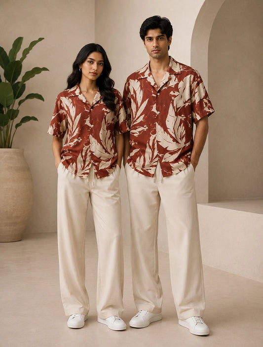 Brown Leaf Unisex Cords - XPCRDF