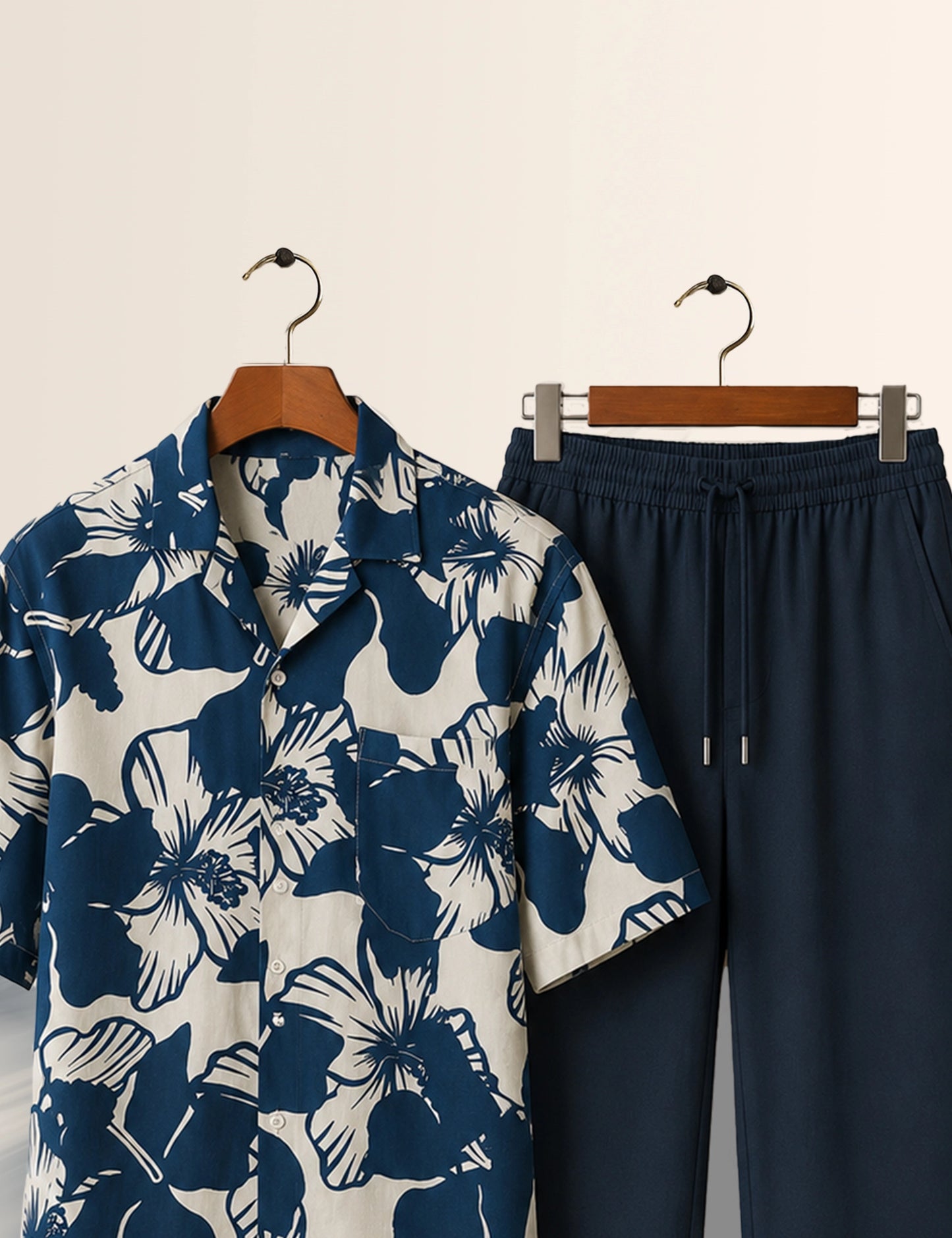 Navy Hibiscus Unisex Cords - XPCRDF