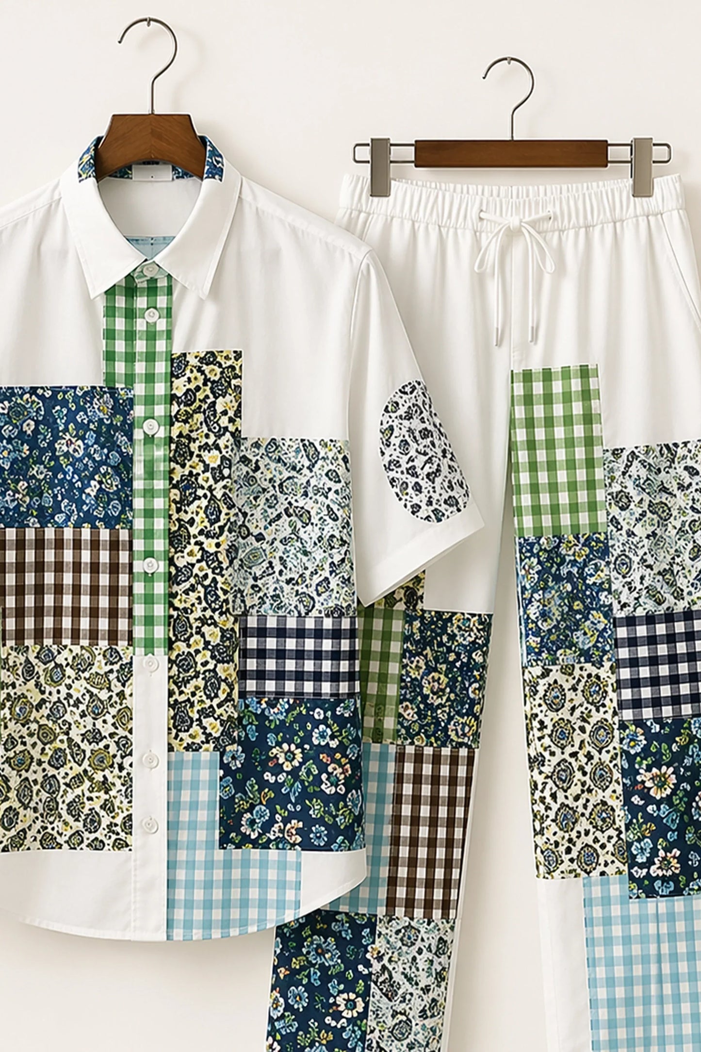 White Pixels Mens Full Pant Co-ords - XPCRDF