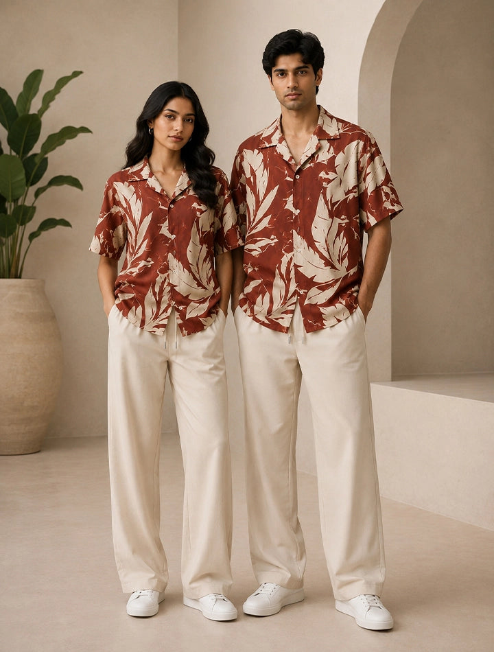 Brown Leaf Unisex Cords - XPCRDF