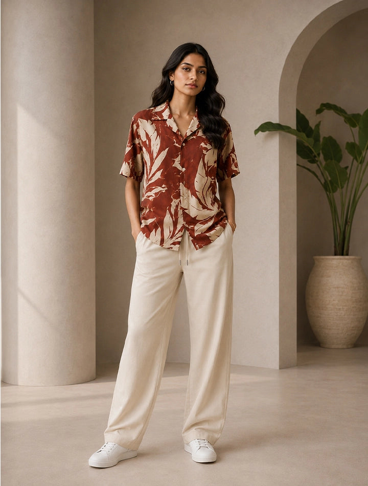 Brown Leaf Unisex Cords - XPCRDF