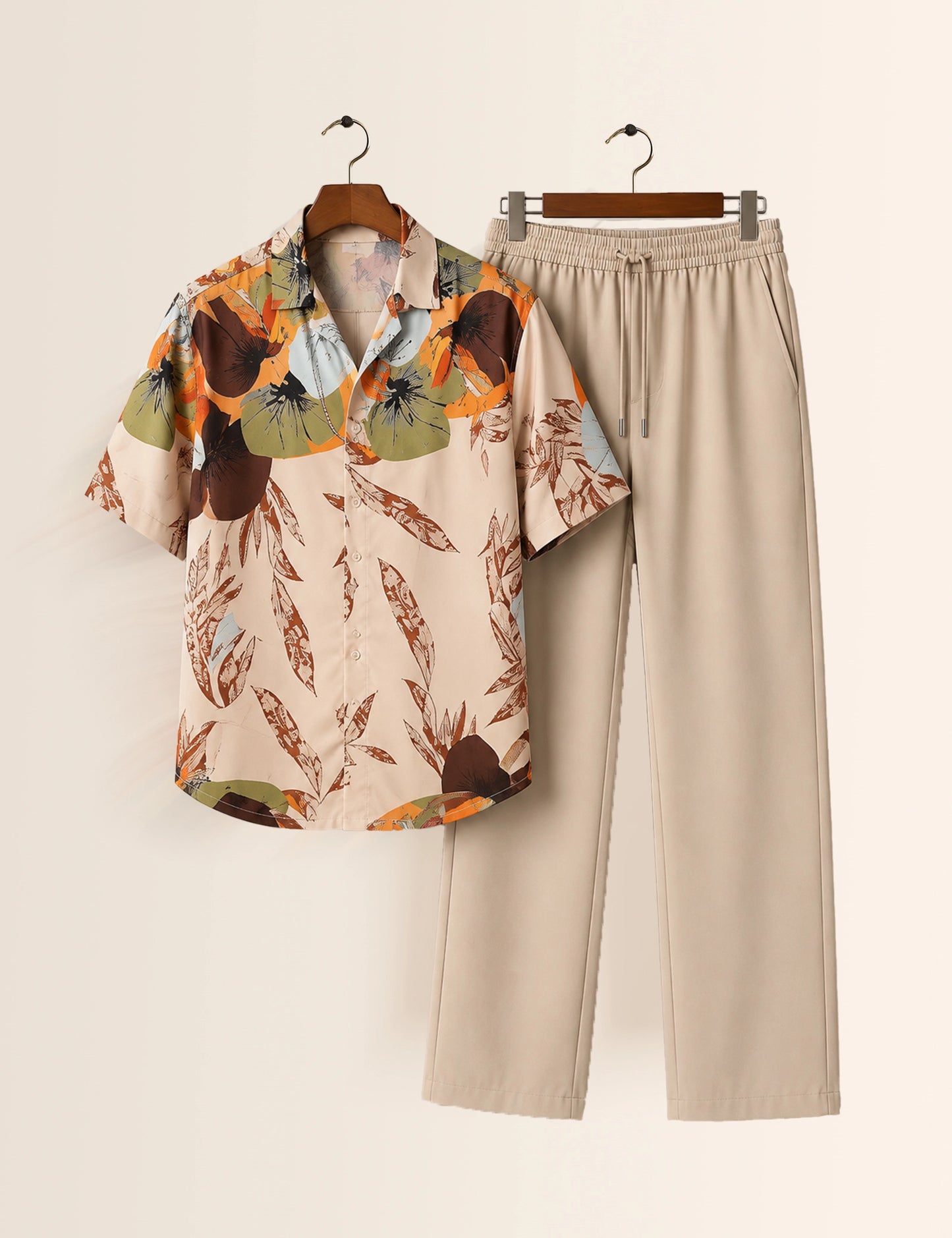 Cream Leafs Unisex Cords - XPCRDF
