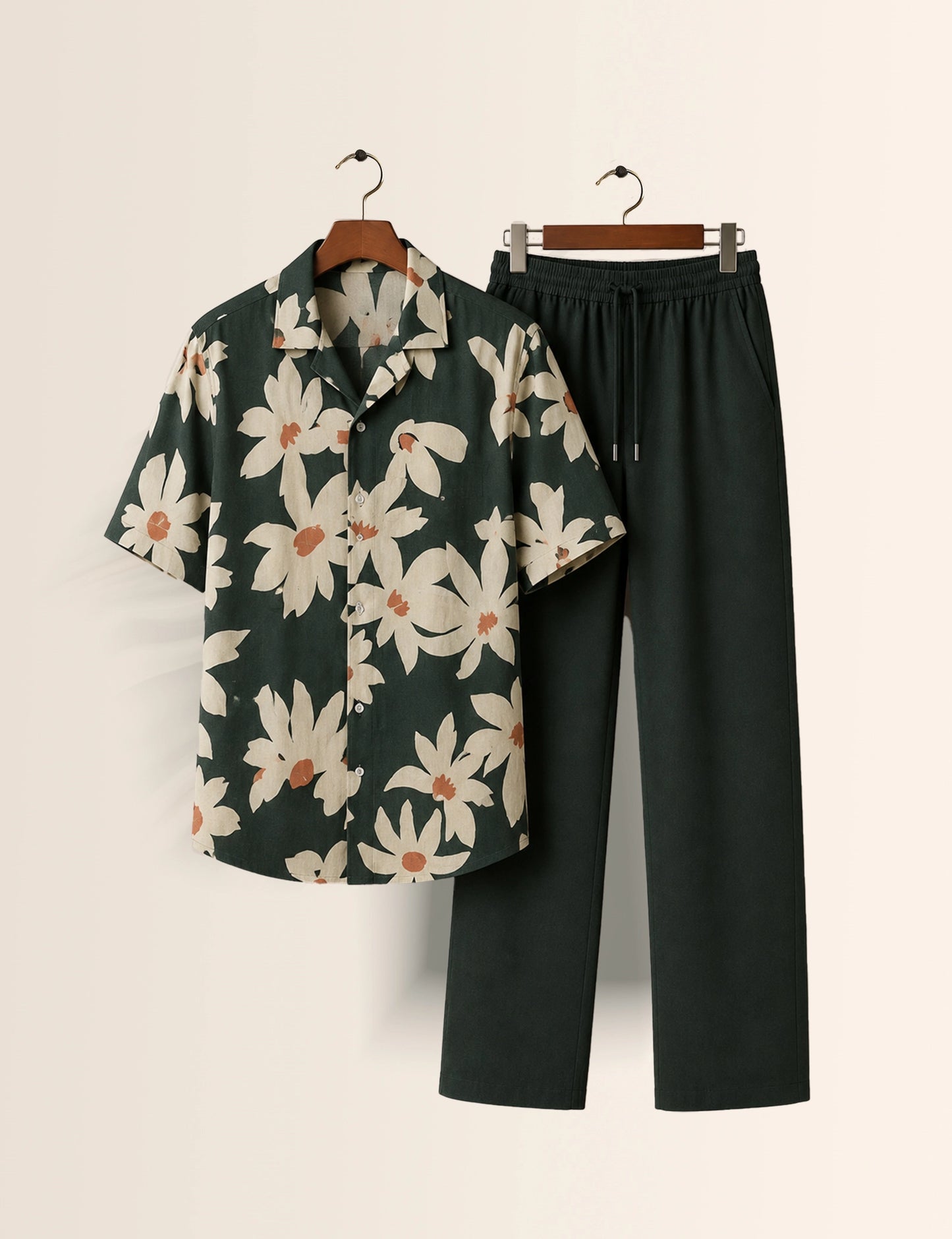 Green Flowery Unisex Cords - XPCRDF