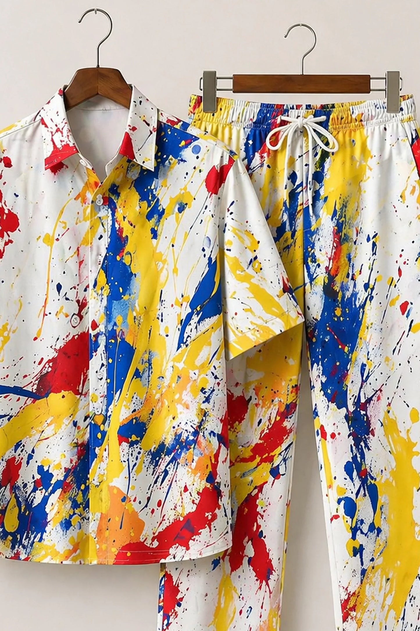 Multi Splash Paint Mens Full Pant Co-ords - XPCRDF