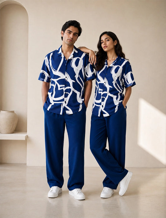 Navy Crack Unisex Cords - XPCRDF