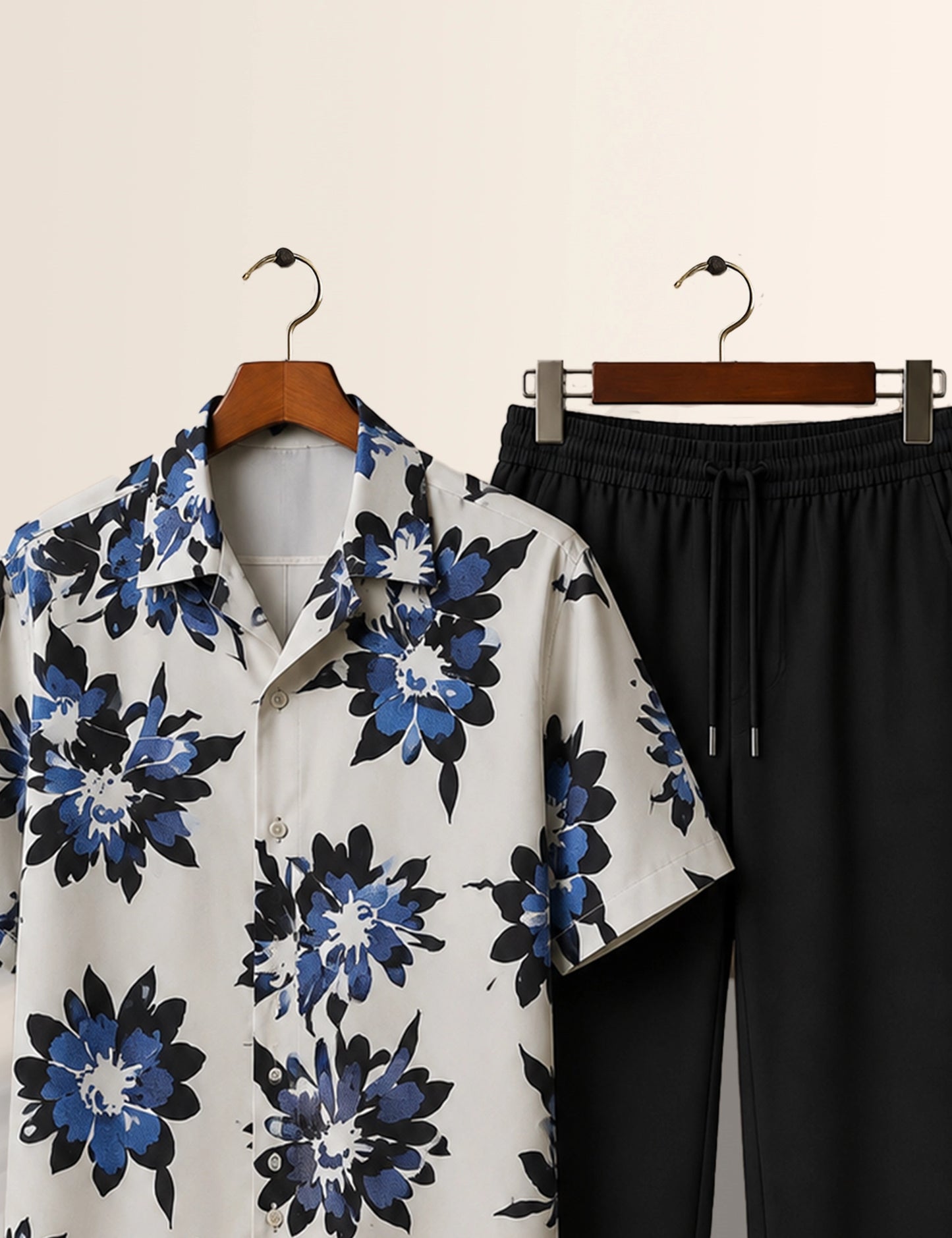 Navy Flower Unisex Cords - XPCRDF