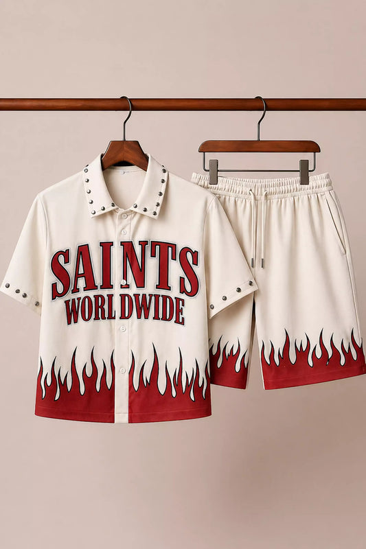 White Saints Half Pants Cords - XPCRDH